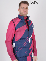 Жилет Морган Лайт с подкладом из лебяжьего пуха унисекс, с полной запечаткой